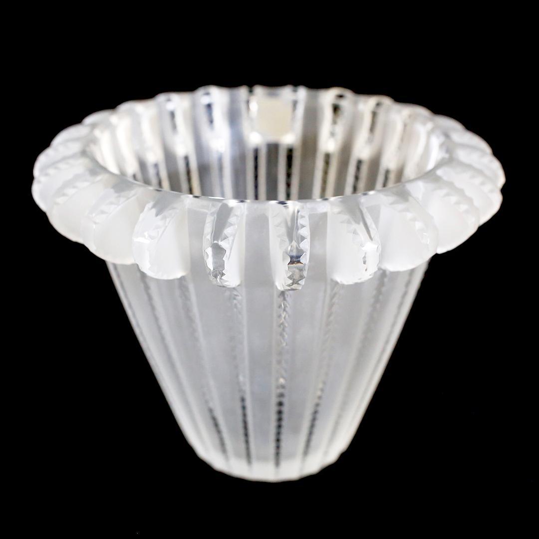 【美品 送料込】ラリック ロワイヤ 花瓶 クリスタル Royat LALIQUE