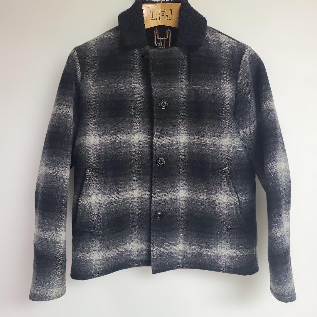 rats ラッツ テンダーロイン 裏ボア ブロックチェックシャードー L