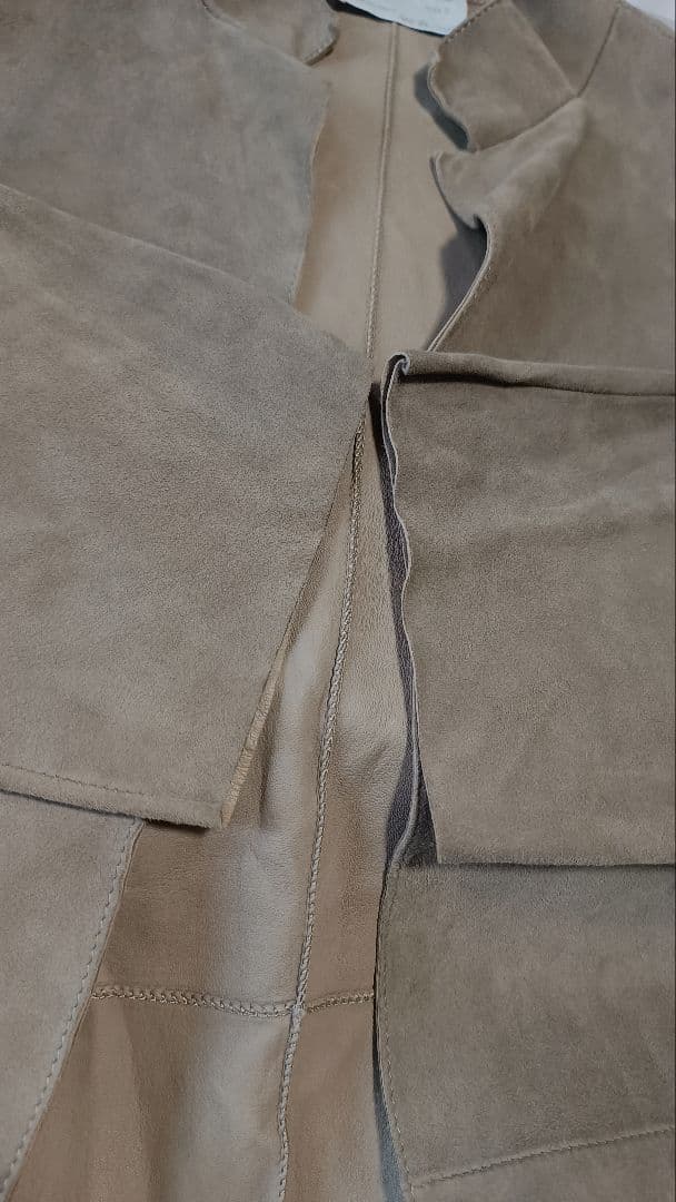 DUSAN/ドゥシャン★リアルレザー/羊革スウェードジャケット size:S