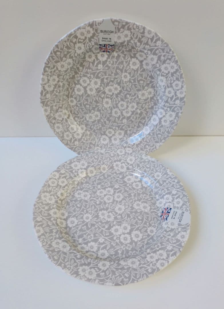 バーレイ　キャリコ　プレート　ダブグレイ 　２枚