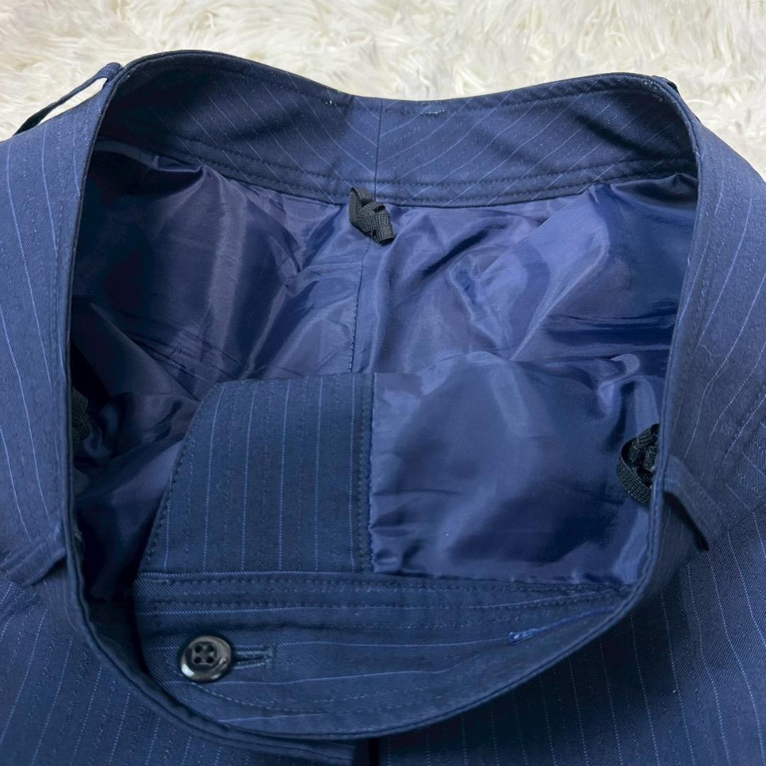 オリヒカ RHYME 洗える ノーカラー 3ピーススーツ Lサイズ ネイビー