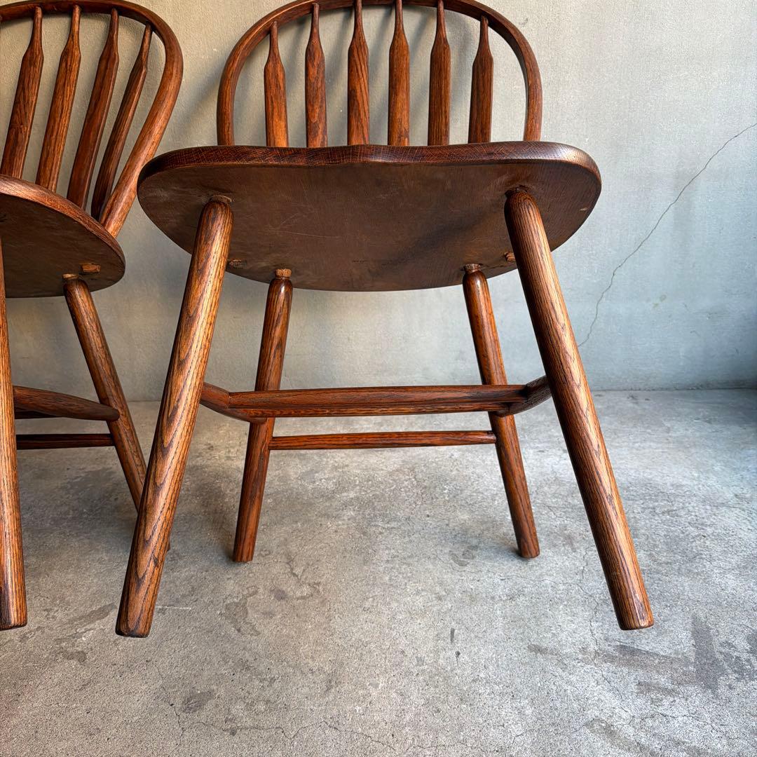 美品　Shin Lee シンリー ダイニングチェア ウィンザー　オーク材　2脚