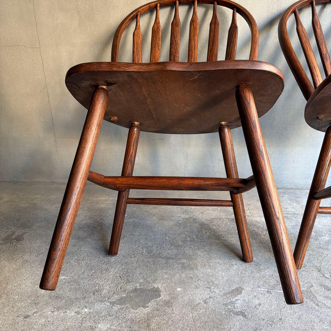 美品　Shin Lee シンリー ダイニングチェア ウィンザー　オーク材　2脚