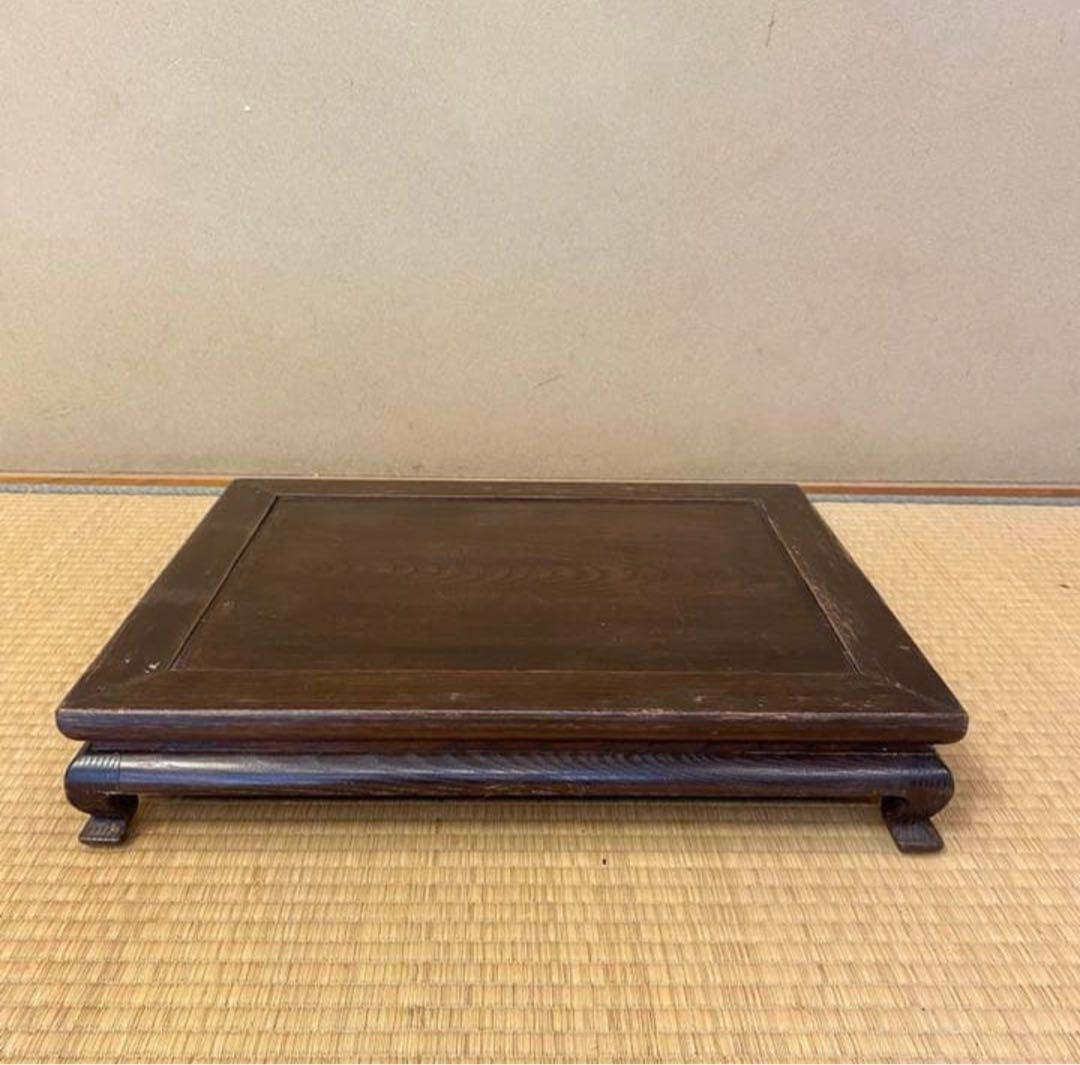 家具職人によるオリジナル一品手作り花台　木製花台 ダークブラウン