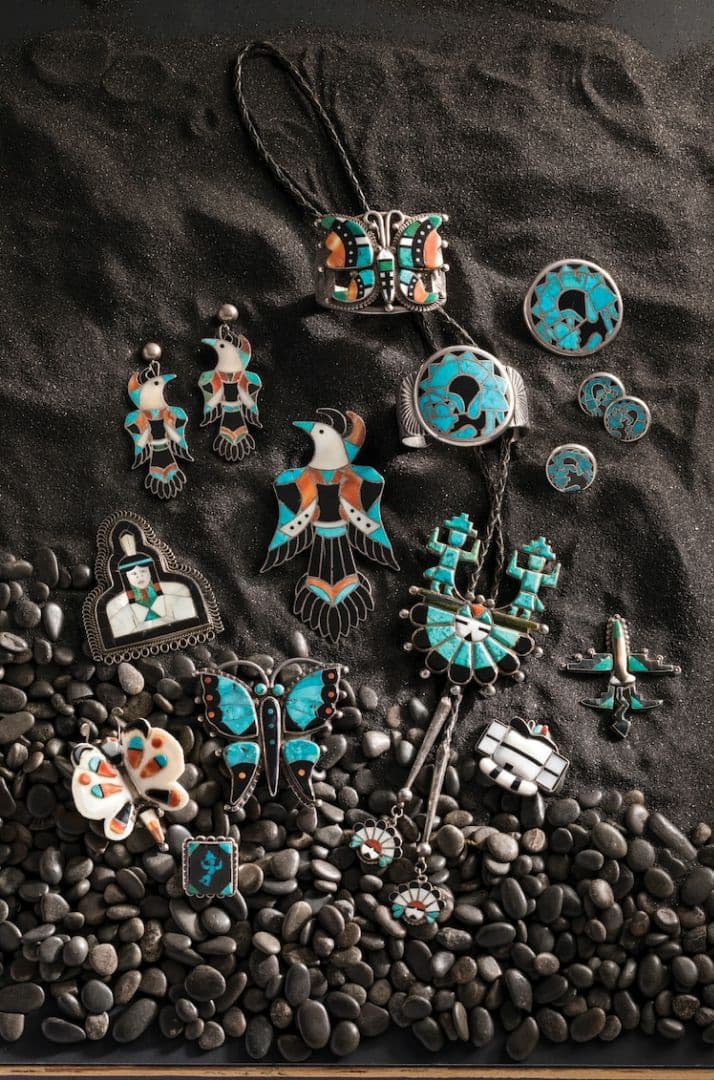 新品 インディアンジュエリー　ナバホ　ゴールド　シルバー925　プエブロ　アロー