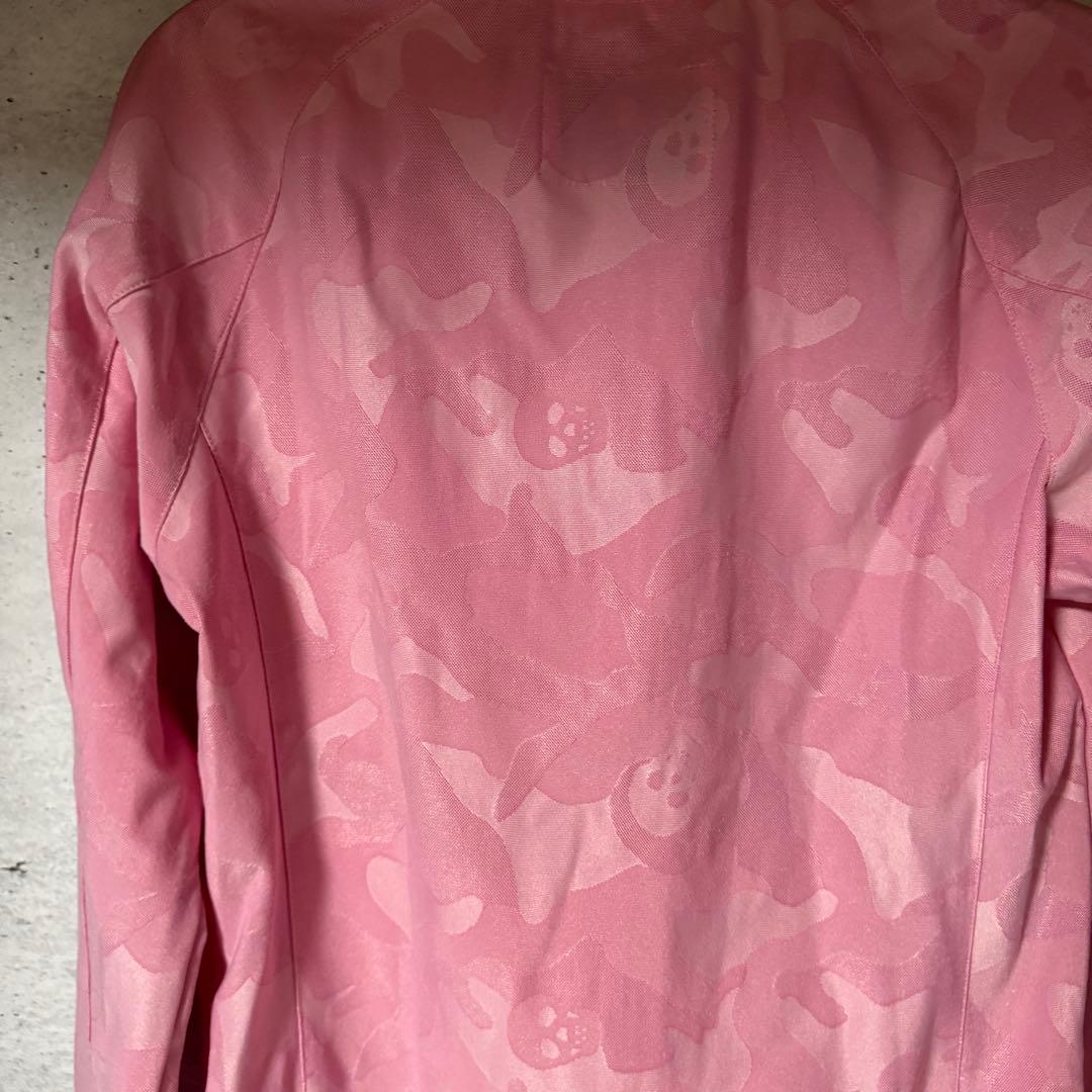 美品 マークアンドロナ トラックジャケット ジャージ 迷彩 スカル ピンク