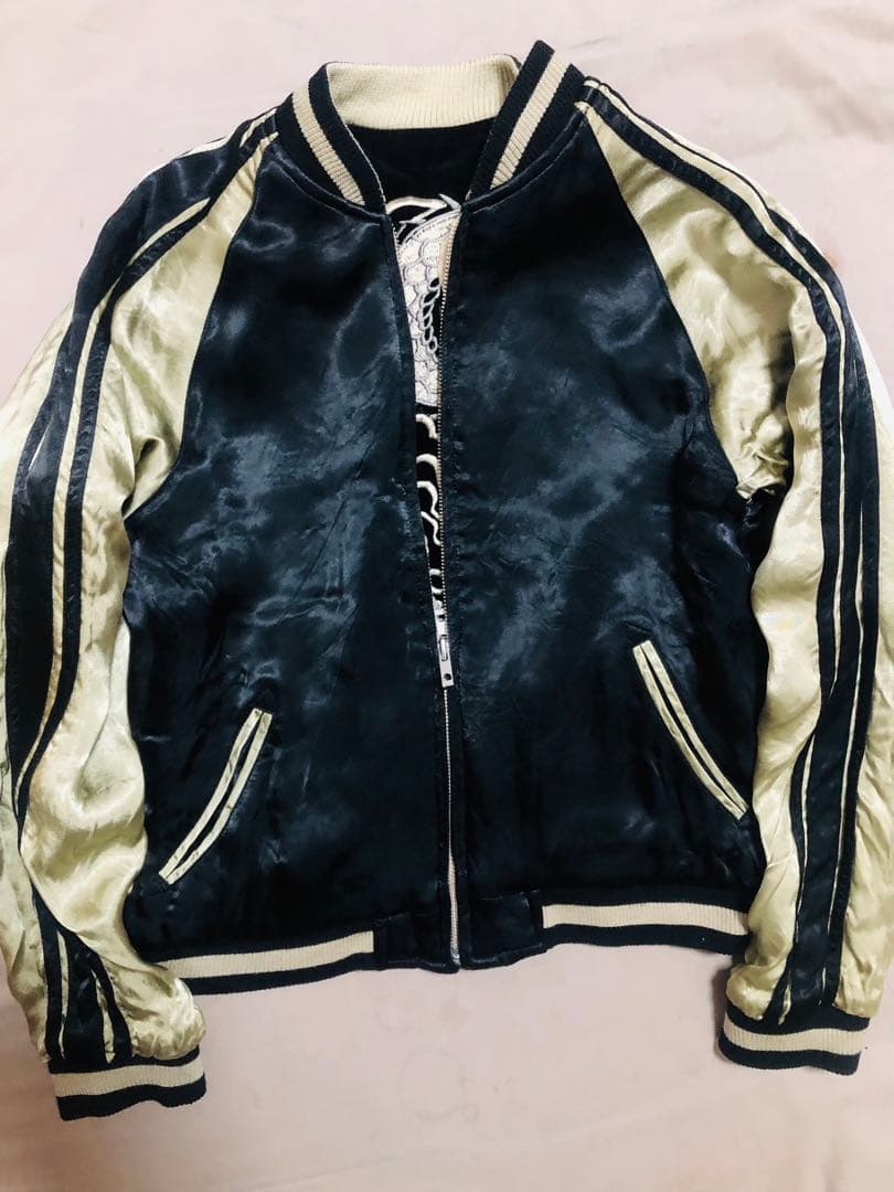 90s ２面用 別珍 Japan 龍日本限定 スカジャン レーヨンvintage