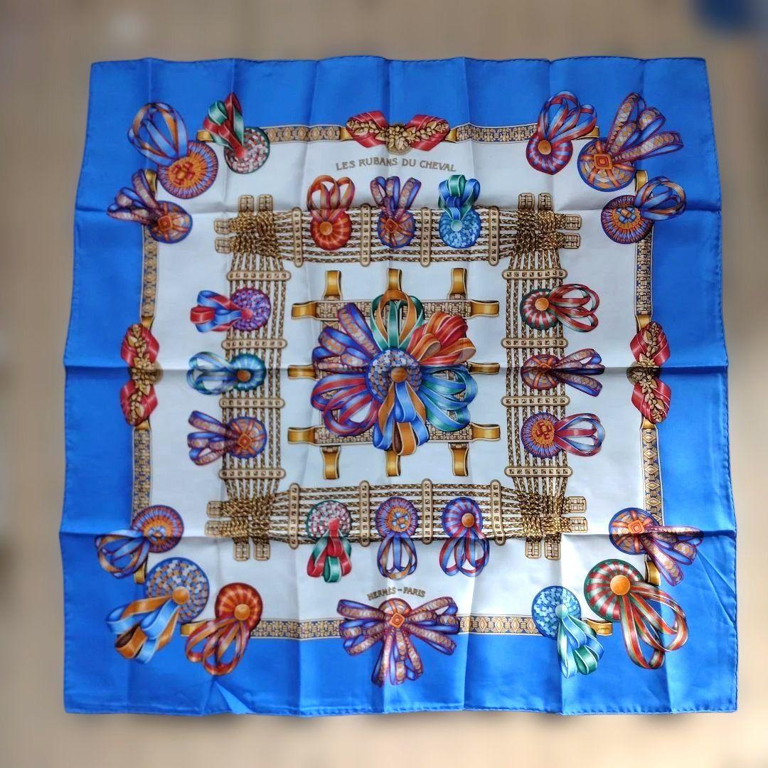 【新品タグ付き】HERMÈS LES RUBANS DU CHEVAL スカーフ