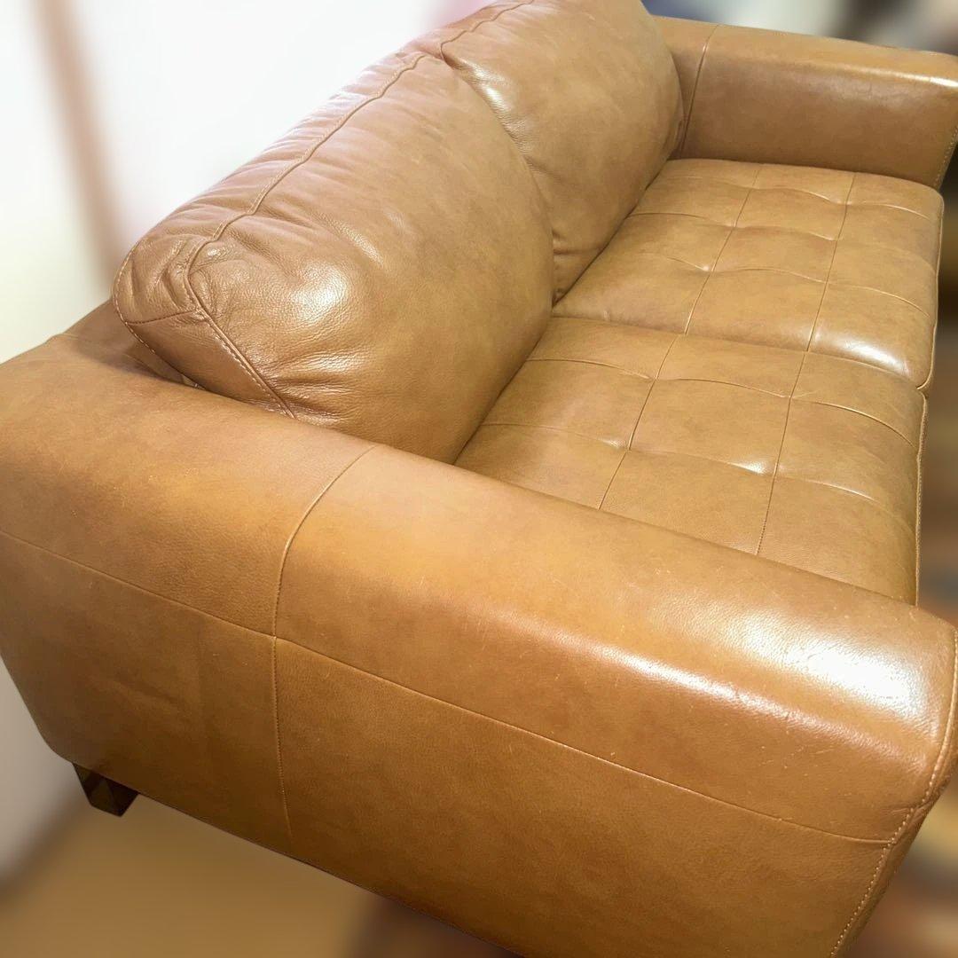 ⭐︎本牛革2シーターキャメルソファ⭐︎