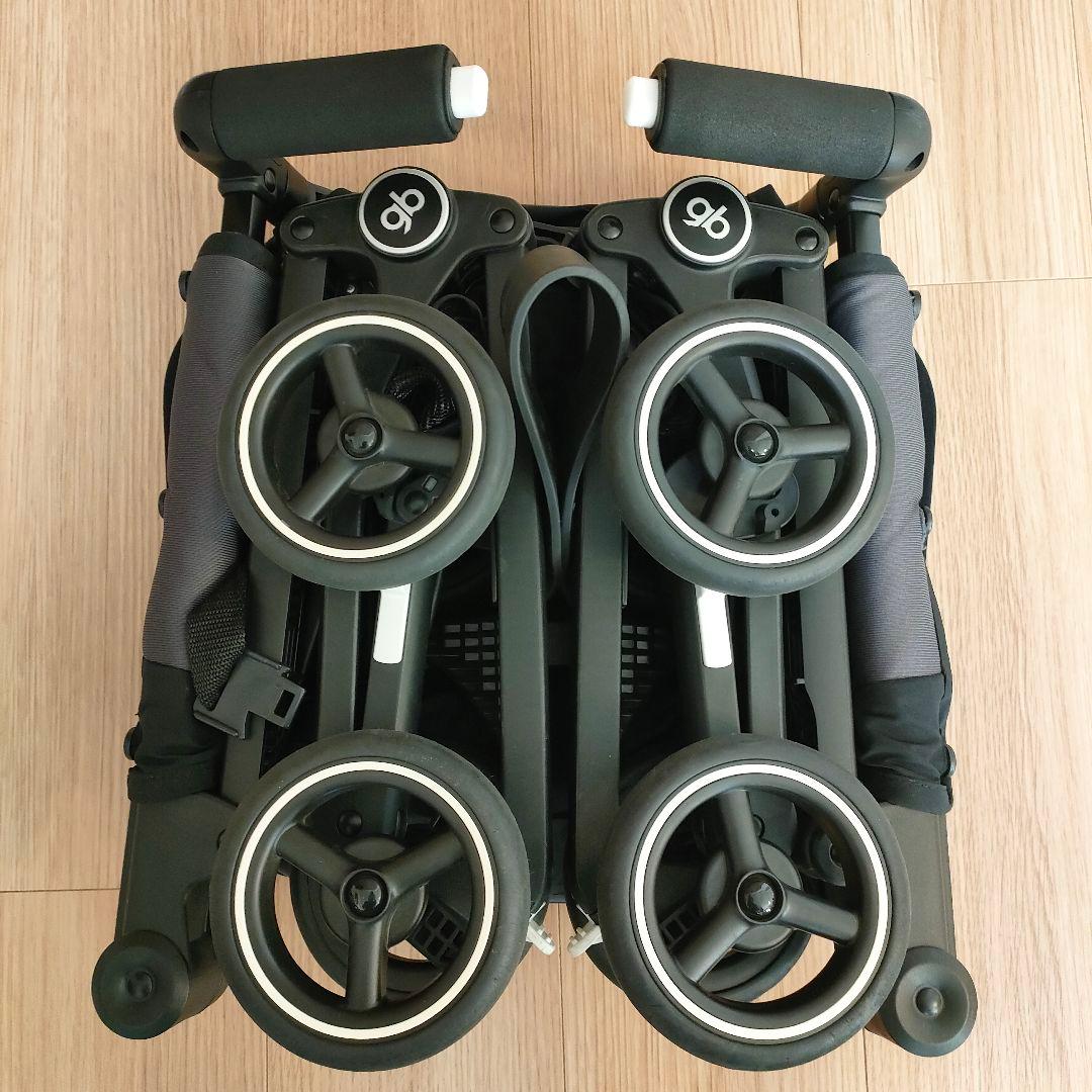 gb ポキット 折りたたみベビーカー グレー