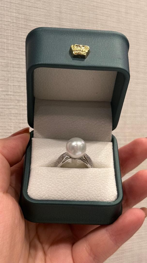 ✨レベル6達成✨南洋白蝶真珠 11mm 正円 リング S925 シルキーホワイト