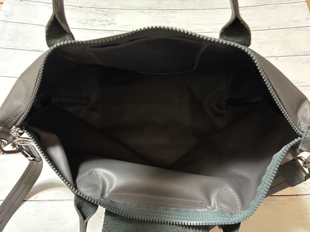 【美品】LONGCHAMP（ロンシャン）◆2way（手提げ&斜めがけ）◆グレー