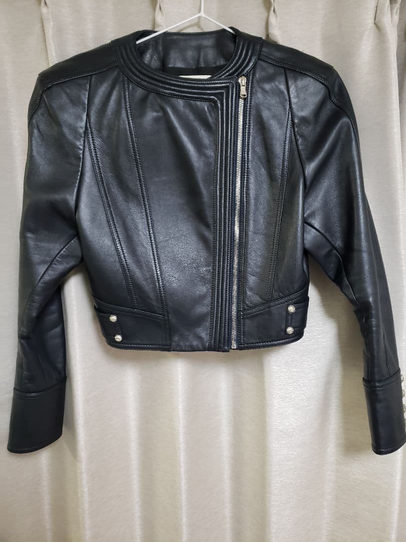 バルマン レザーショートジャケット