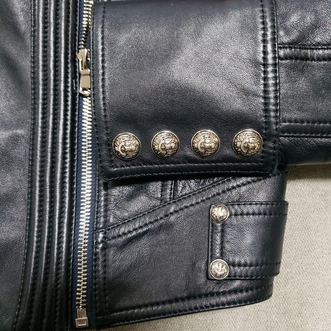 バルマン レザーショートジャケット