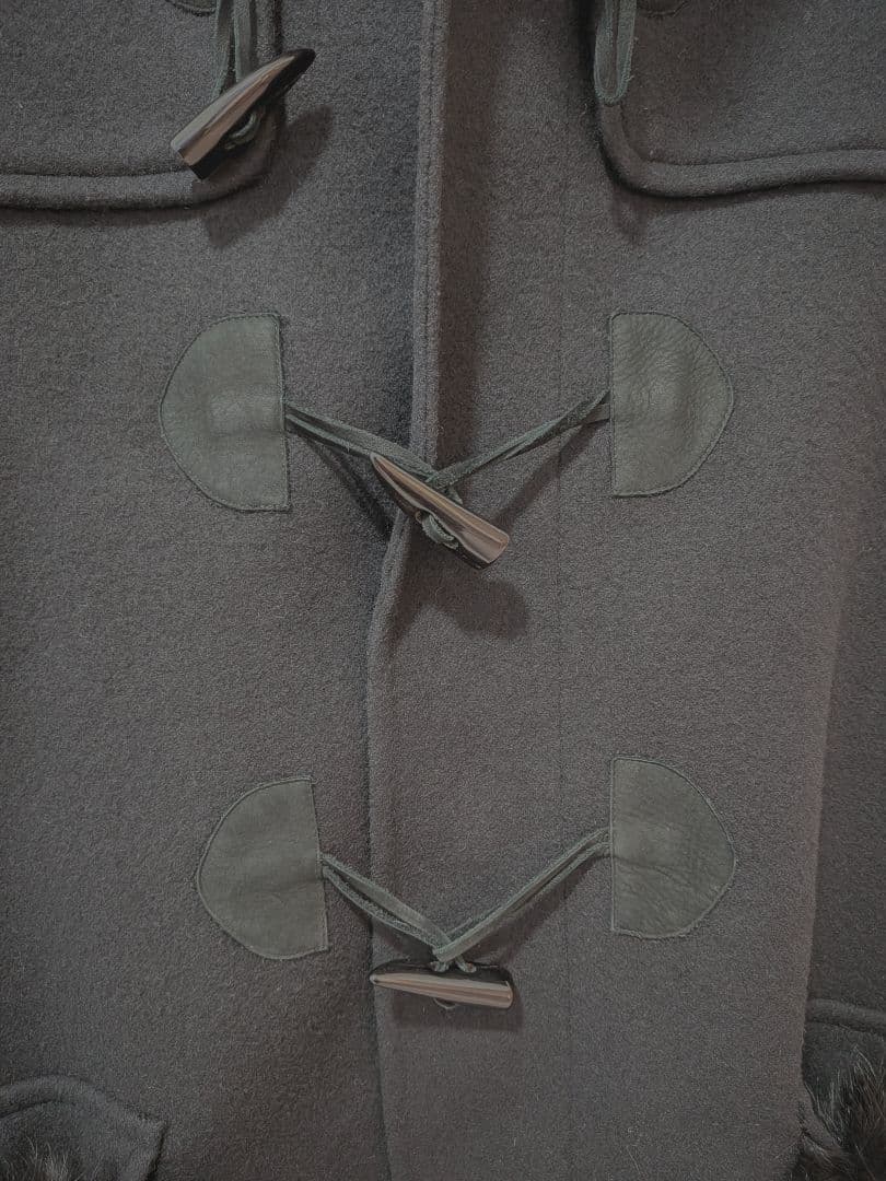 定価40万程 Drawer ダッフルコート 黒 36 フォックスファー