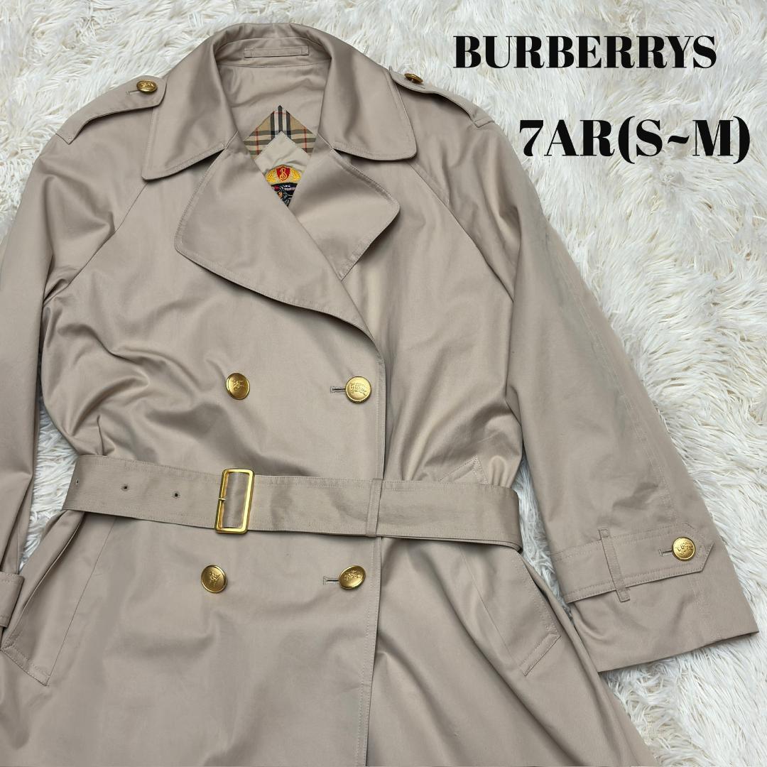 （美品 金ボタン） Burberrys バーバリー トレンチコート 7AR