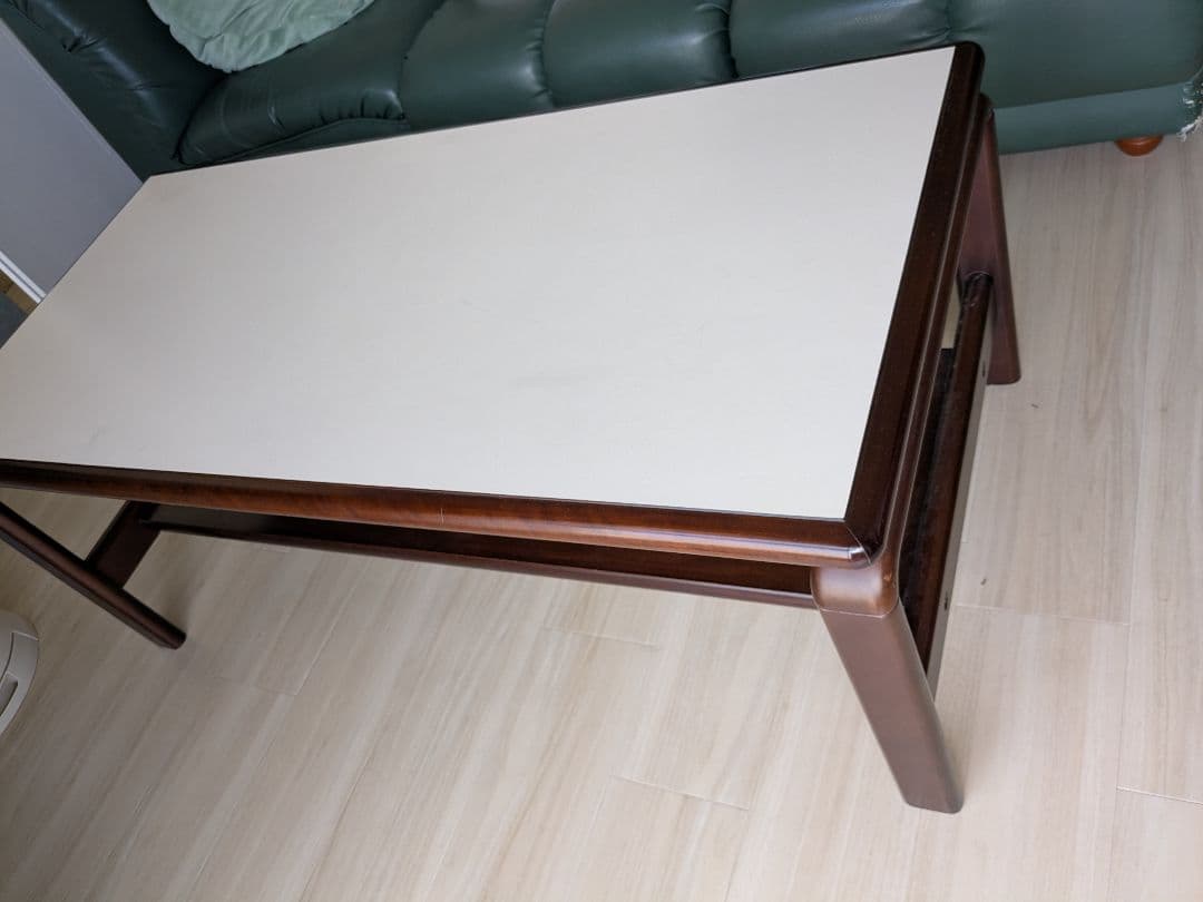 木製シンプル座卓 収納スペース付き 昭和レトロ