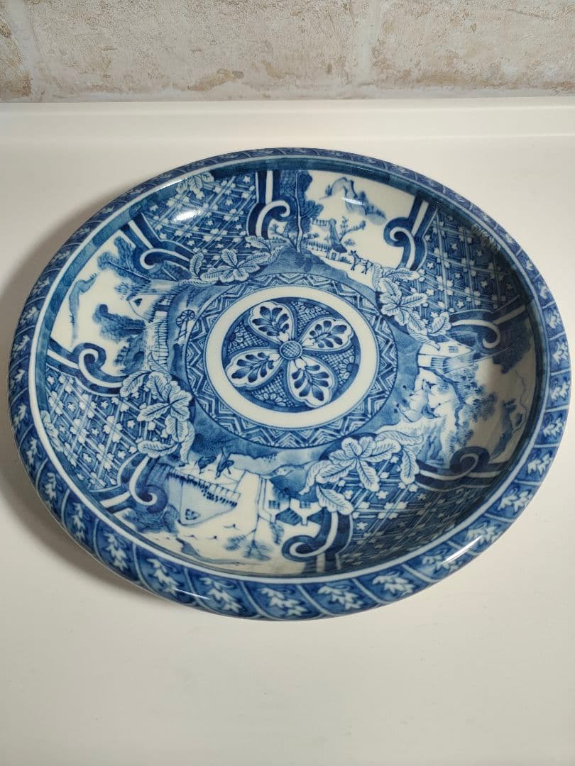 美濃焼 有田焼 龍峰窯/龍峯窯 祥瑞玉渕 大皿 5枚セット