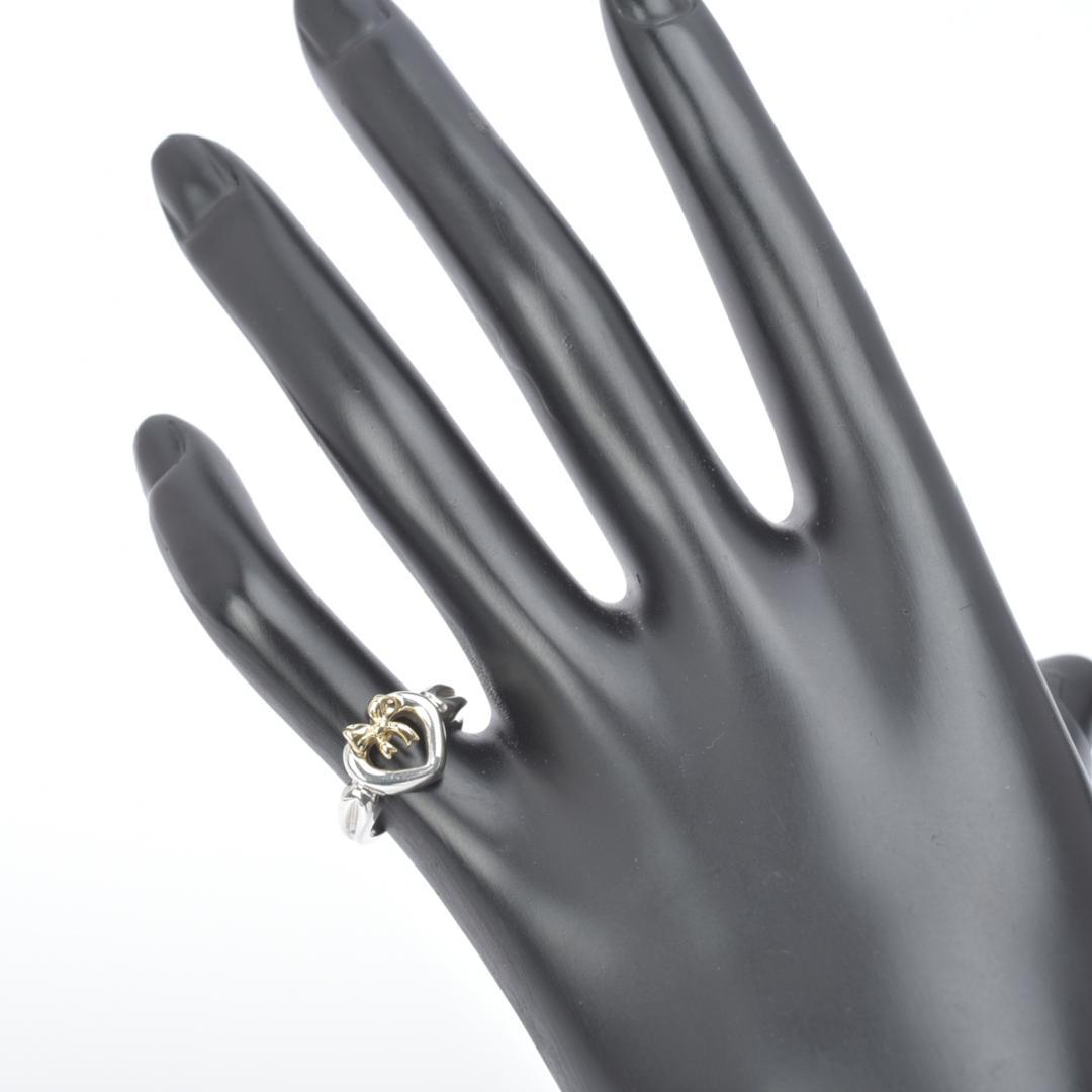 新品仕上げ◇ティファニー ハートリボン リング 7号 K18 SV925 750