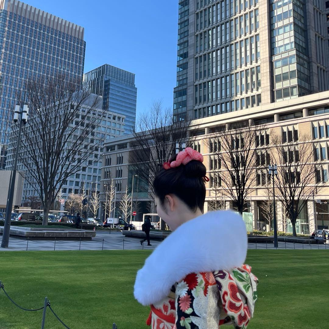 成人式 SAGA FUR ファー サガフォックス　ホワイト ショール　毛皮