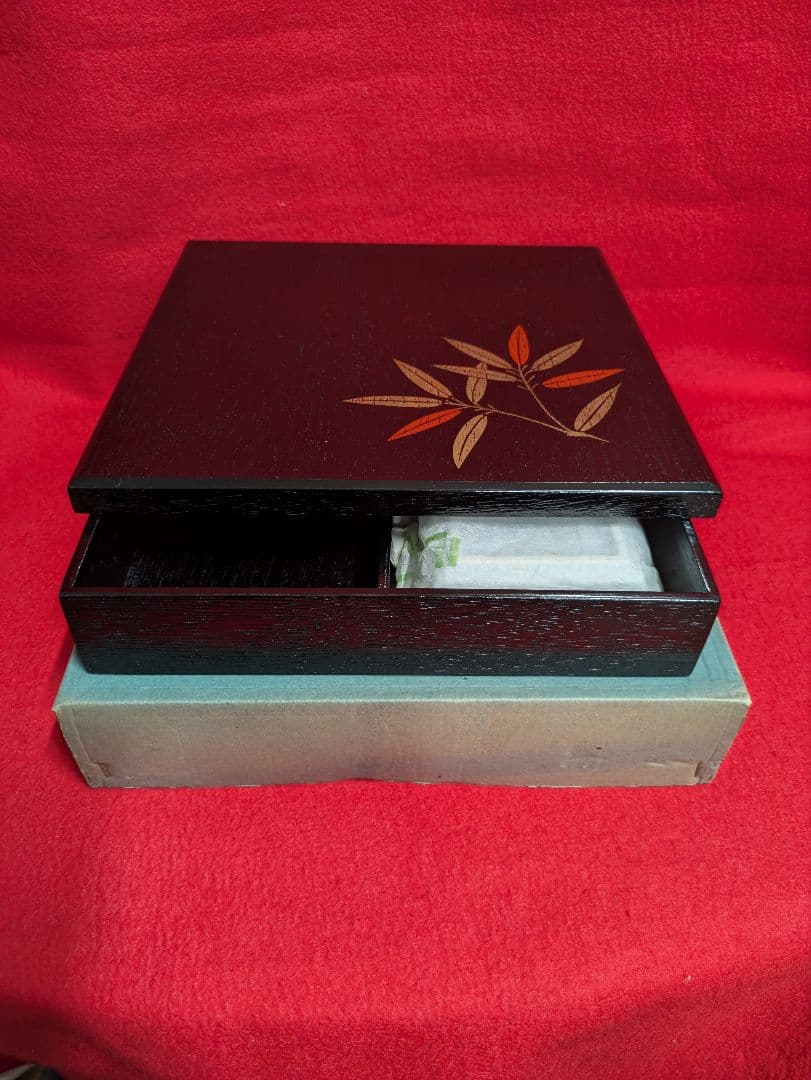 松花堂弁当箱　８客　 木製漆器　懐石弁当、茶道具