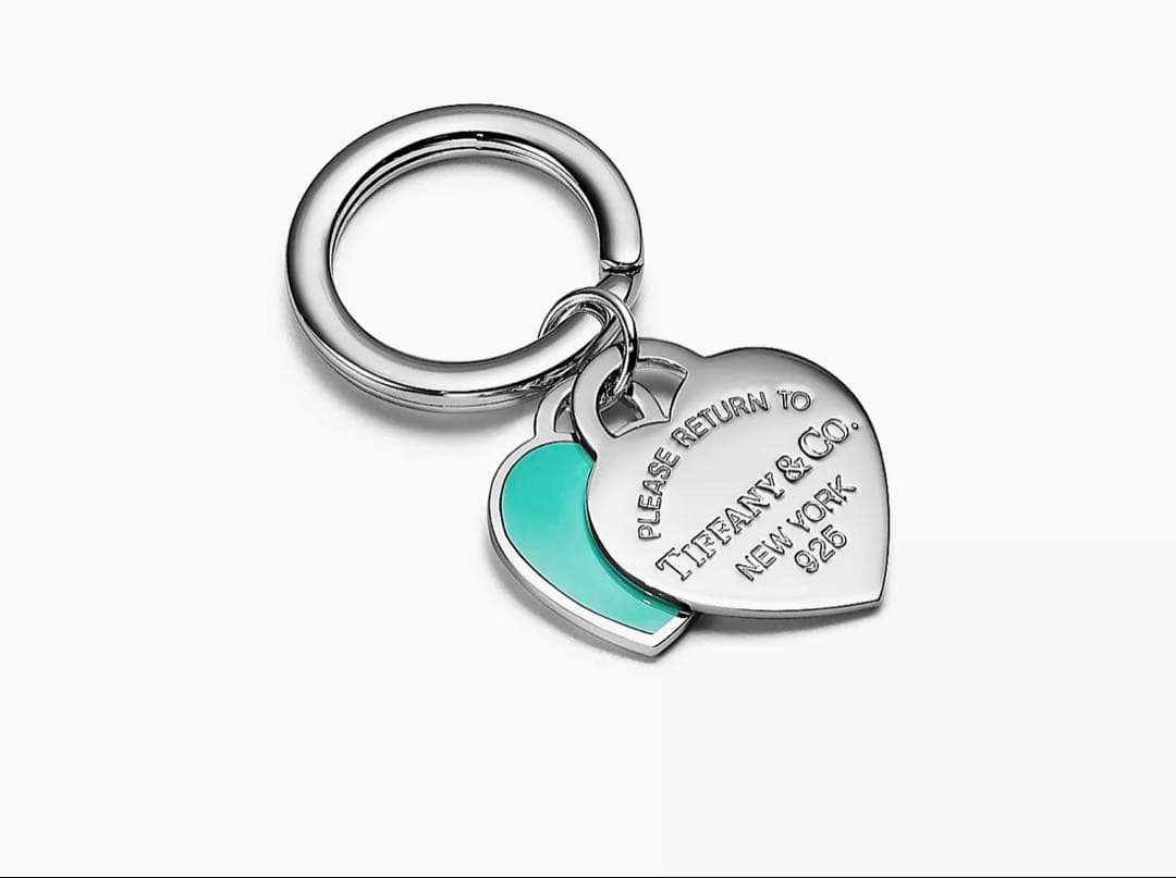 Tiffany & Co. ダブル ハート タグ キーリング　ほぼ新品