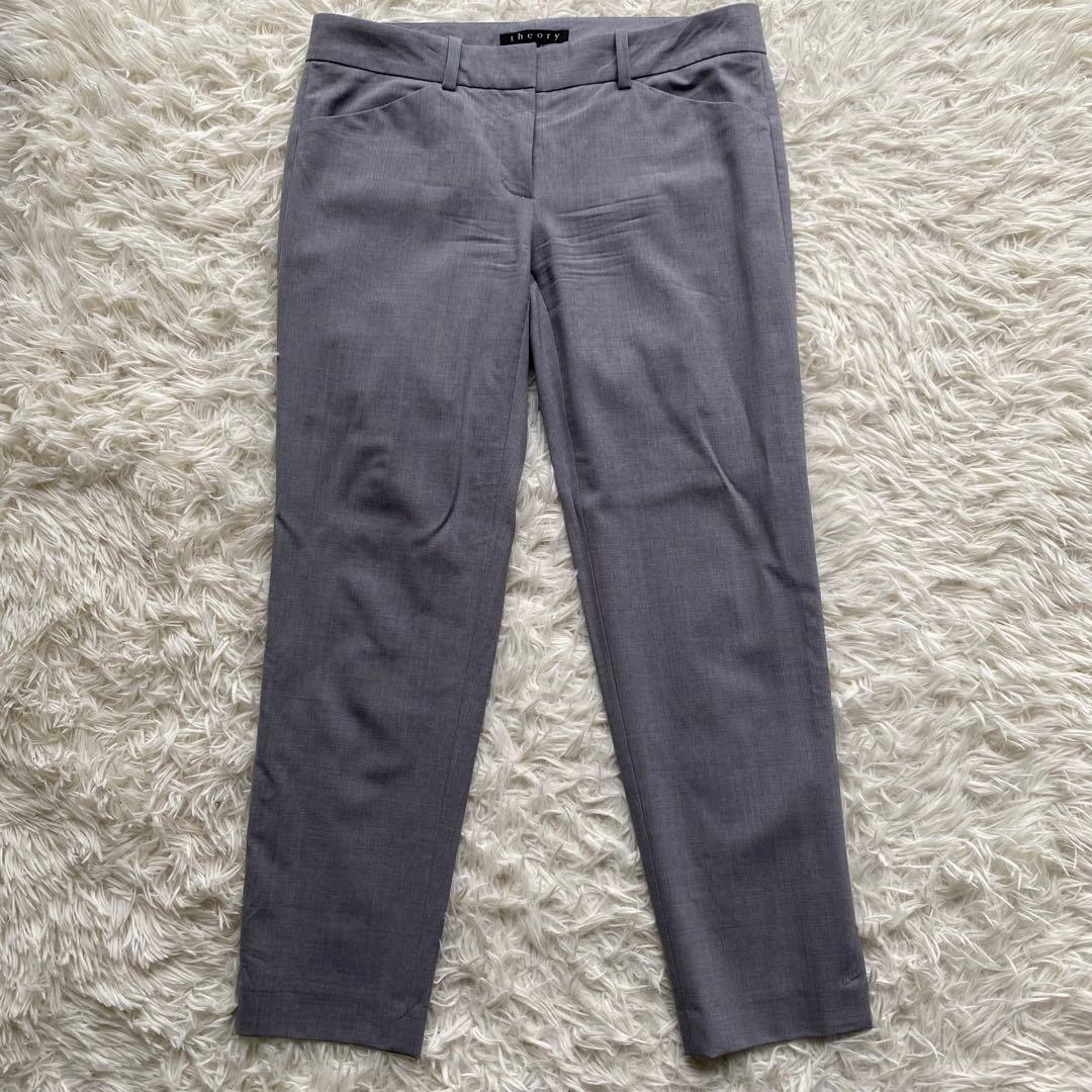 theory ノーカラージャケット パンツスーツ セットアップ グレー M