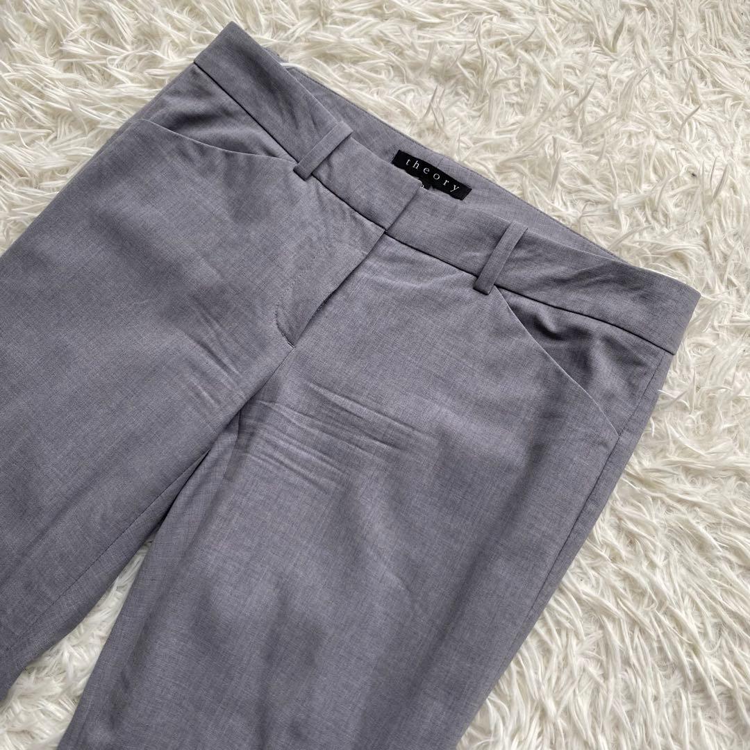 theory ノーカラージャケット パンツスーツ セットアップ グレー M