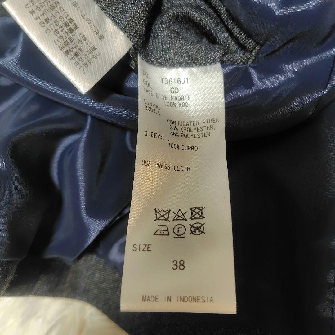 【未使用級♡高級REDA生地】SUPER110 ダブルブレストパンツスーツ　38