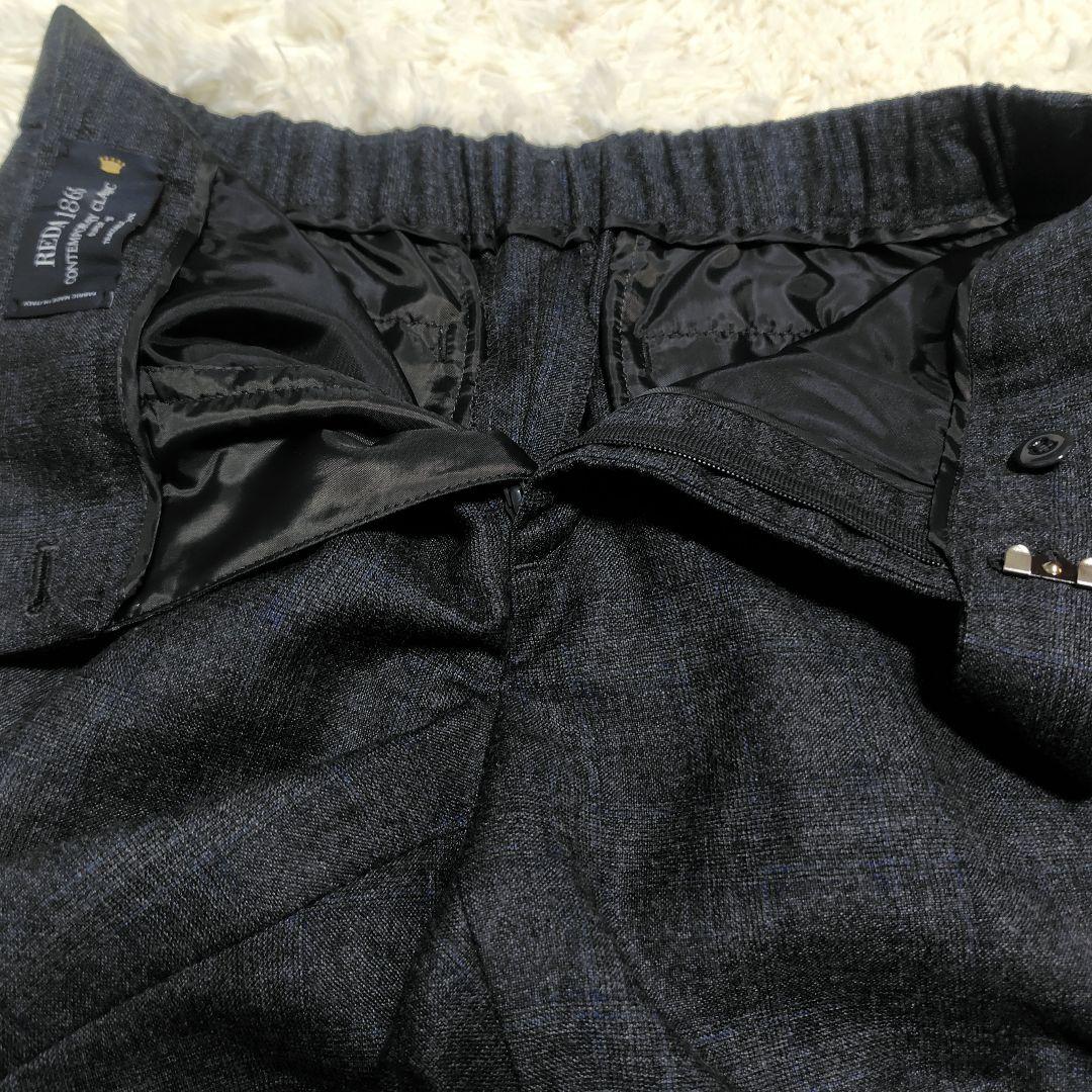 【未使用級♡高級REDA生地】SUPER110 ダブルブレストパンツスーツ　38