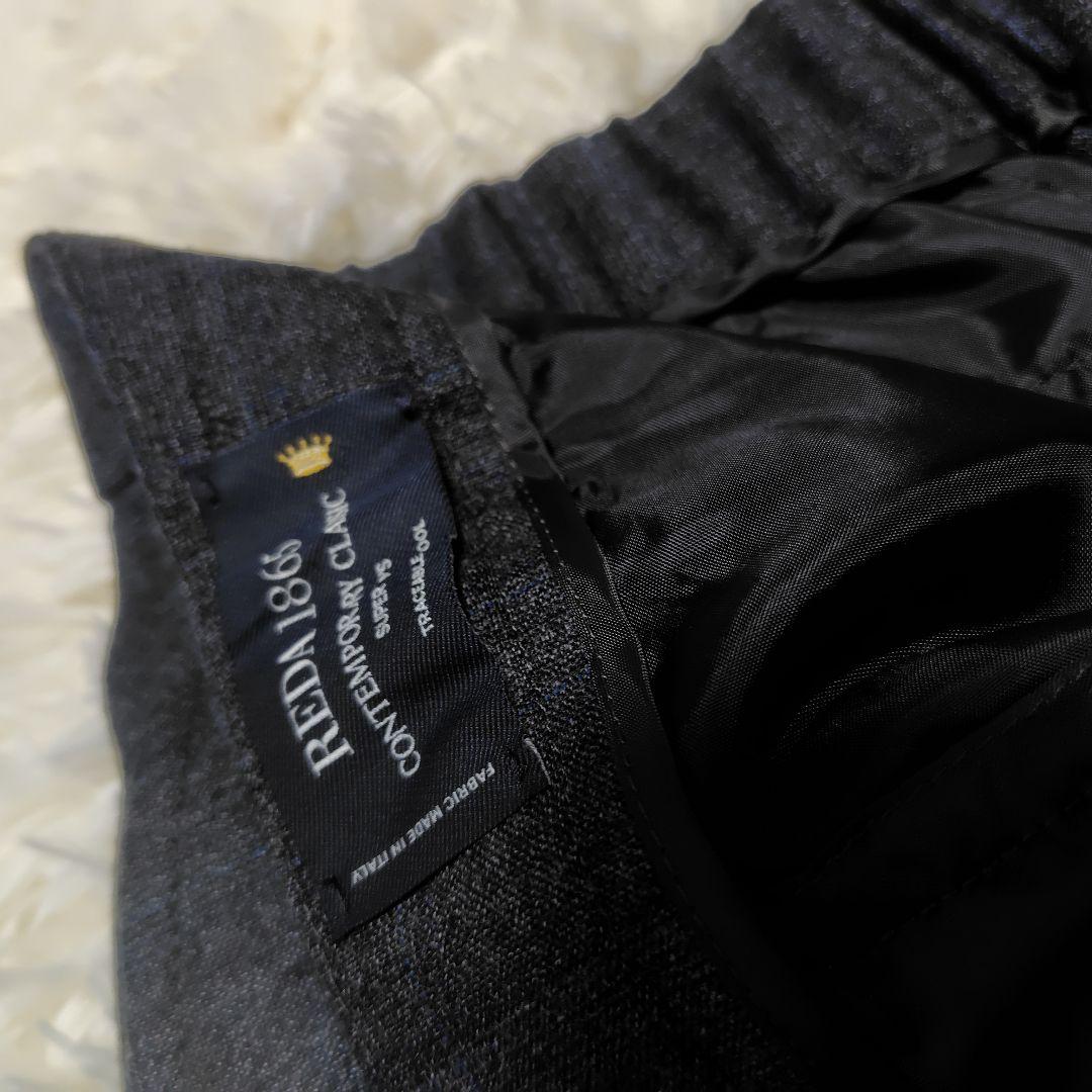 【未使用級♡高級REDA生地】SUPER110 ダブルブレストパンツスーツ　38