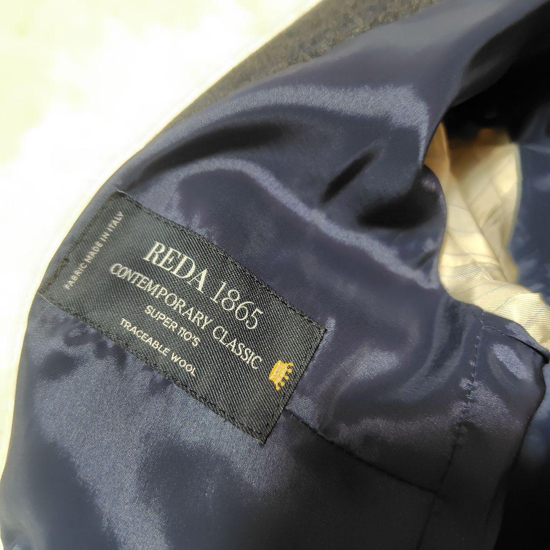 【未使用級♡高級REDA生地】SUPER110 ダブルブレストパンツスーツ　38