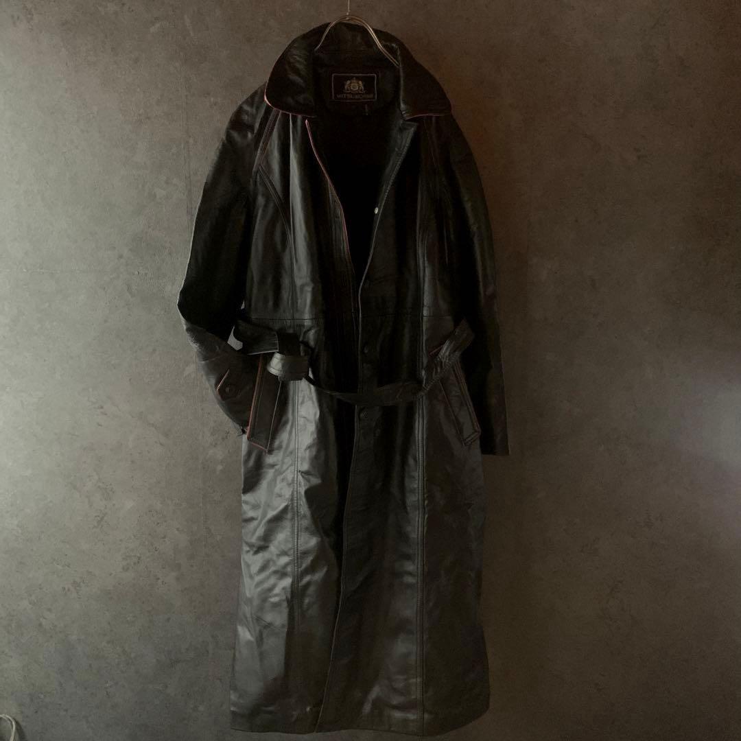 【入手困難】本革 レザー コート クイーンコート レトロ vintage 古着