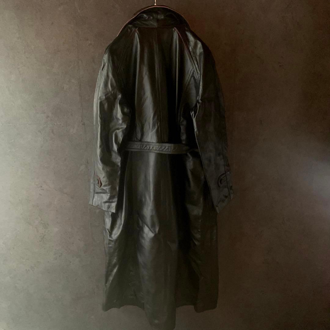 【入手困難】本革 レザー コート クイーンコート レトロ vintage 古着