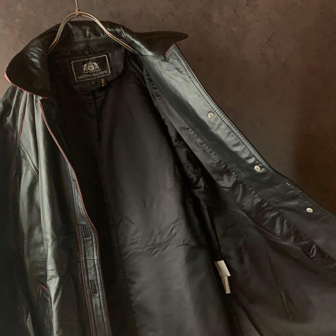 【入手困難】本革 レザー コート クイーンコート レトロ vintage 古着