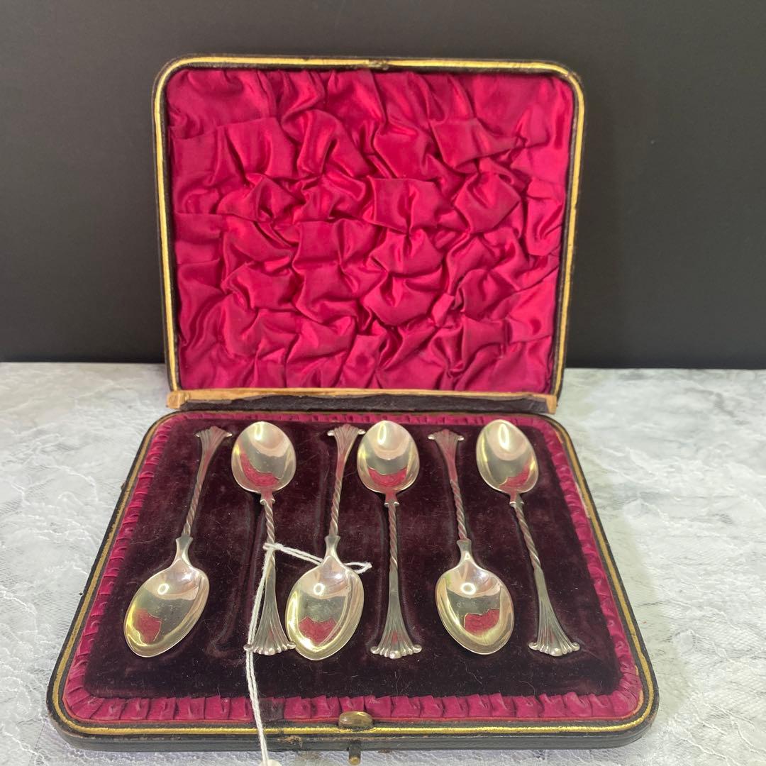 英国　アンティーク　バーミンガム　シルバー　コーヒー　スプーン