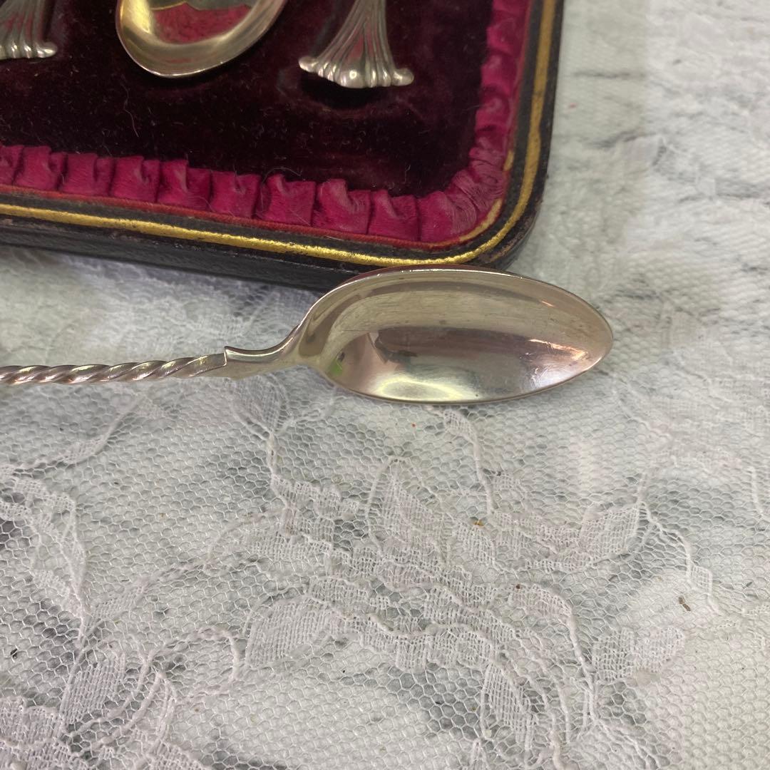 英国　アンティーク　バーミンガム　シルバー　コーヒー　スプーン