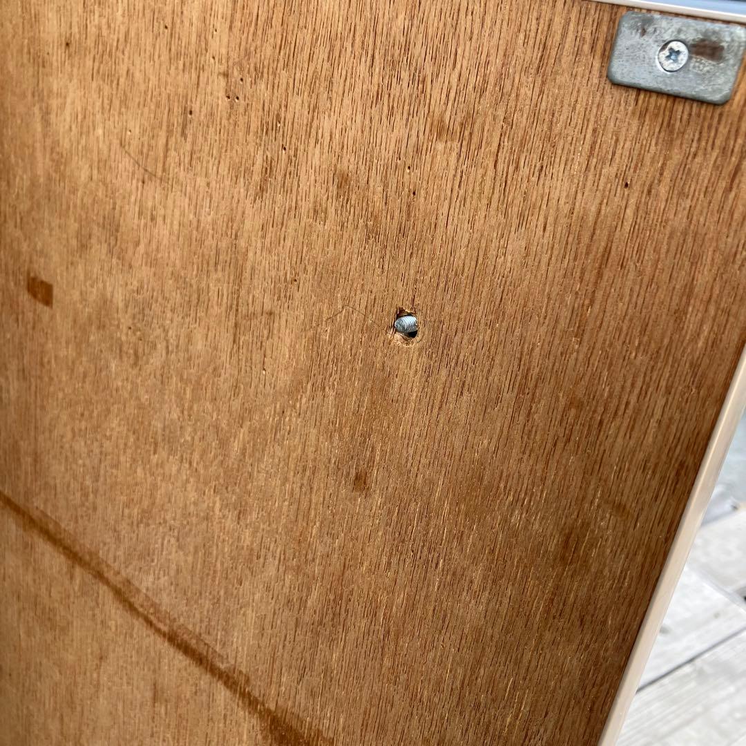 昭和レトロ 木製コンソールテーブル 電話台 コールキャビネット レザー張り 黒