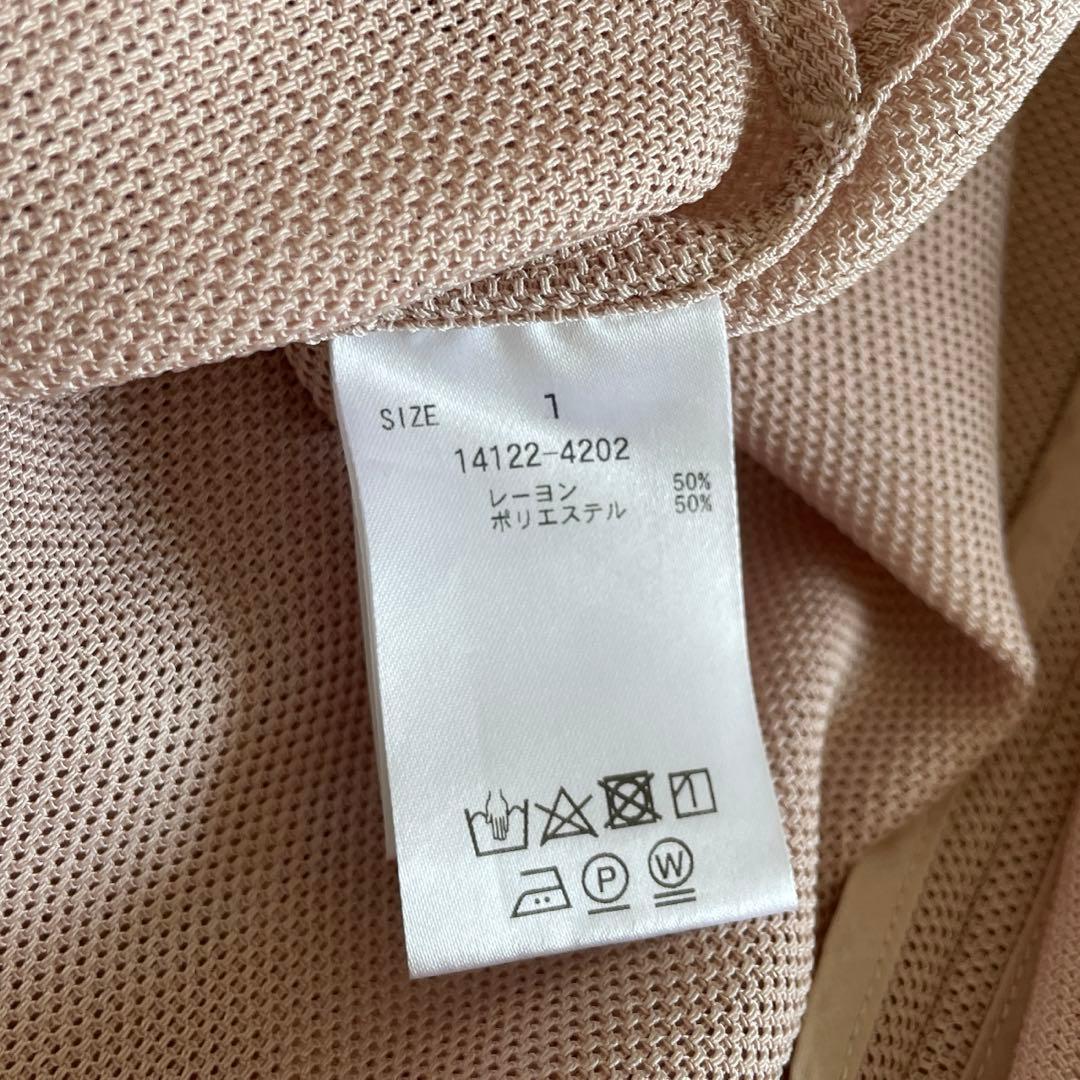 【美品】CLANE メッシュフォームスリーブブラウス　ピンク　サイズ1