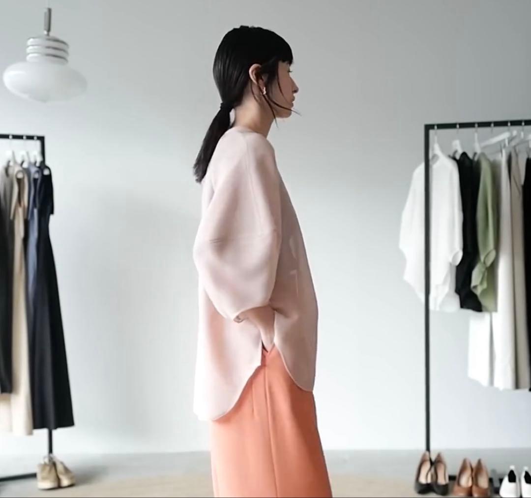 【美品】CLANE メッシュフォームスリーブブラウス　ピンク　サイズ1