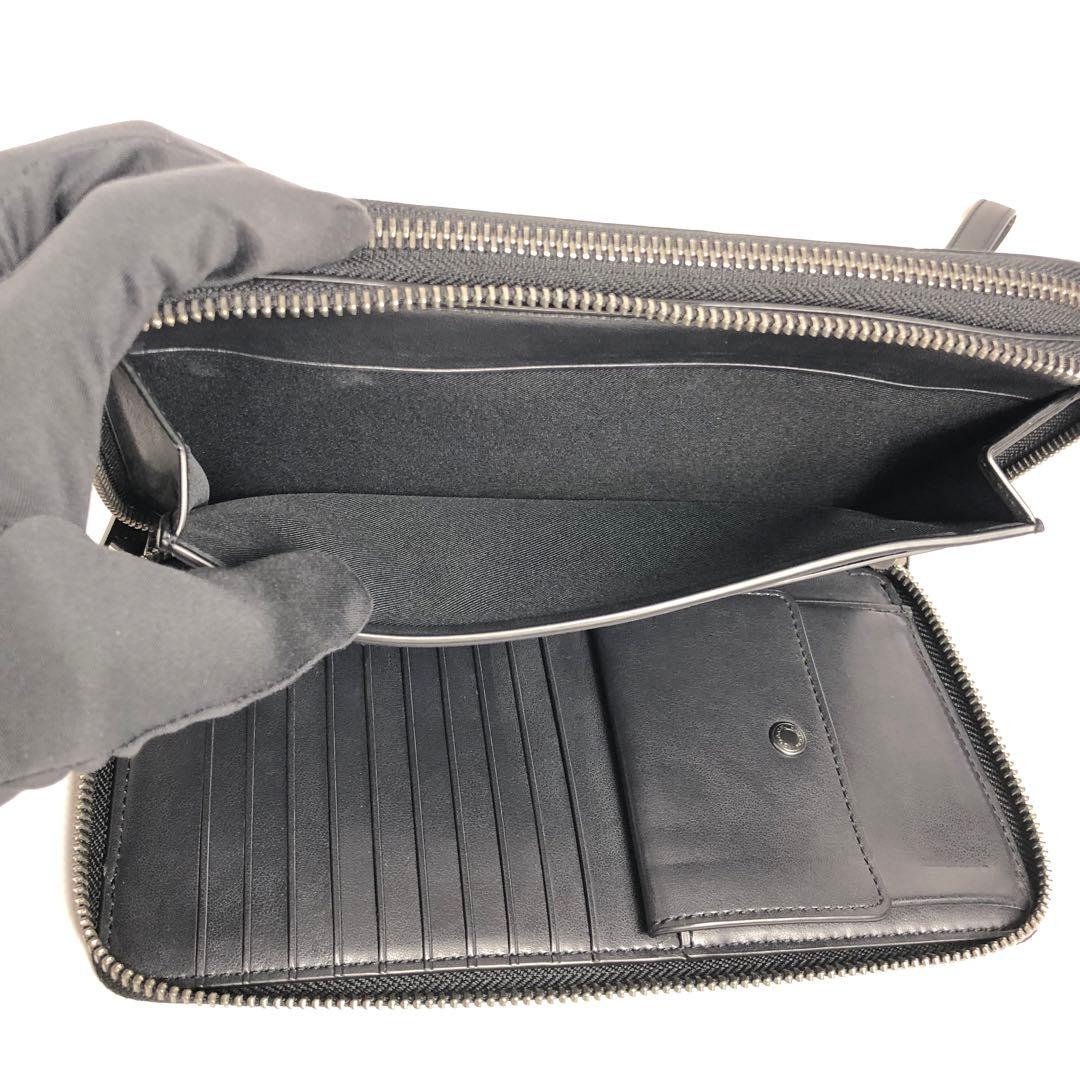 美品 COACH コーチ ラウンドファスナー長財布 オーガナイザー シグネチャー