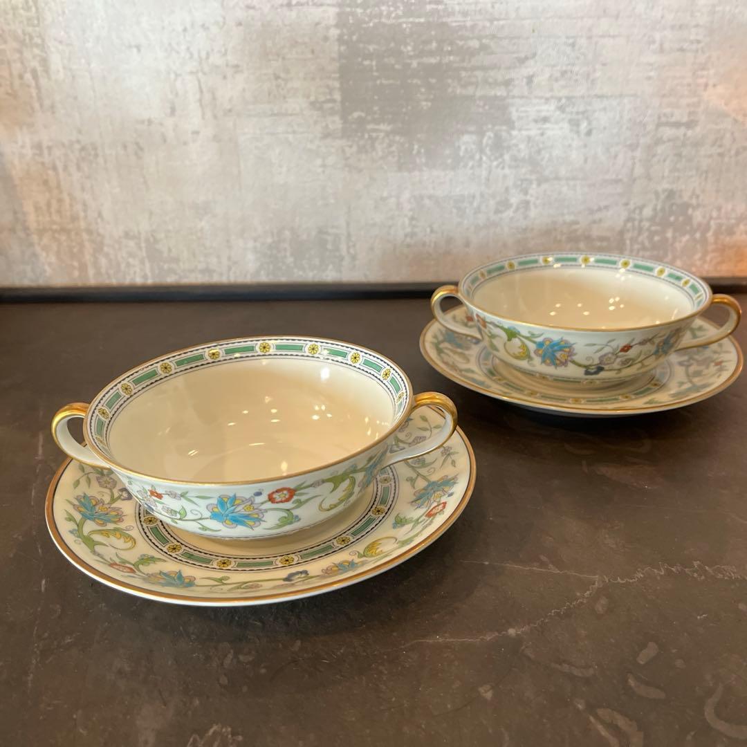 オールドノリタケ　スープカップ　ソーサー　3客