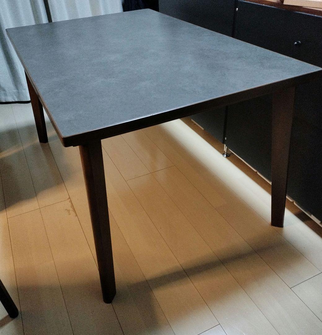 ニトリ セラミックトップテーブル(NコレクションT-12 135 MBR/GY)