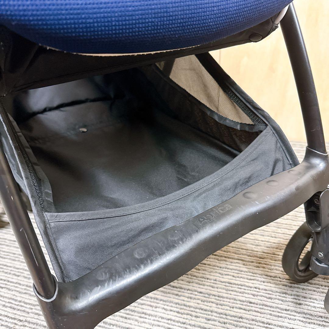 【美品】Aprica ラクーナビッテクッション　ベビーカー　レザーハンドル