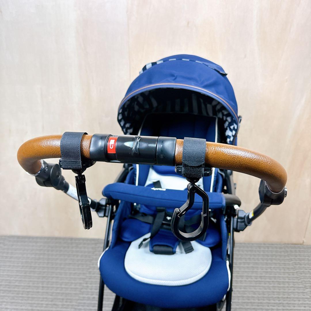 【美品】Aprica ラクーナビッテクッション　ベビーカー　レザーハンドル