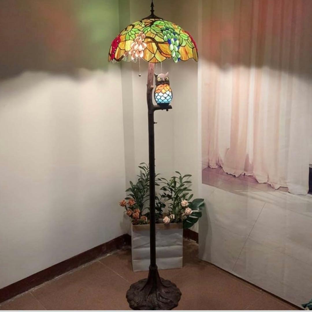 BIEYE照明　フロアライト　フロアスタンドライト　ステンドグラス