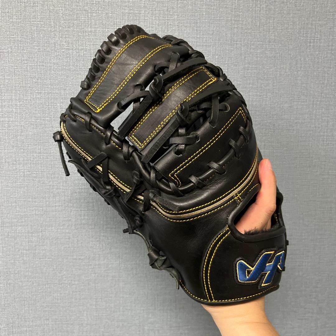 1081 ハタケヤマ 型抜群 極美品 軟式 ファーストミット 左投げ