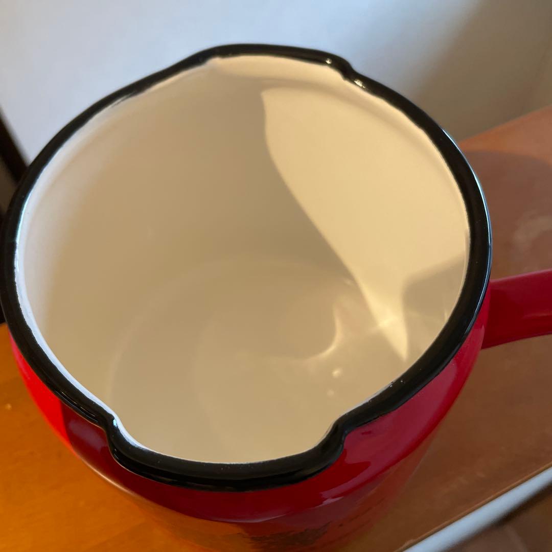 London Tea Room 赤 ホーロー ミルクパン