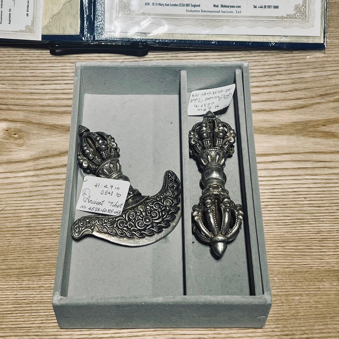 【最後期限出品】チベット仏教 仏像法器 金鋼杵や金鋼鉞 骨董