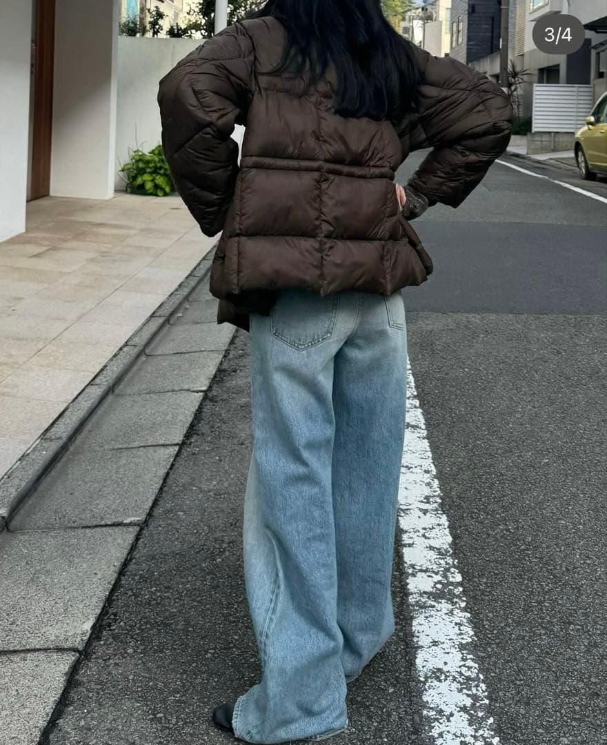 【美品】マウジー　SQUARE PADDED ジャケット　ダウン　ブラック